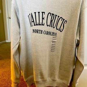 Valle Crucis Grey Long Crew Neck Sweater BRAND NEW with TAGS